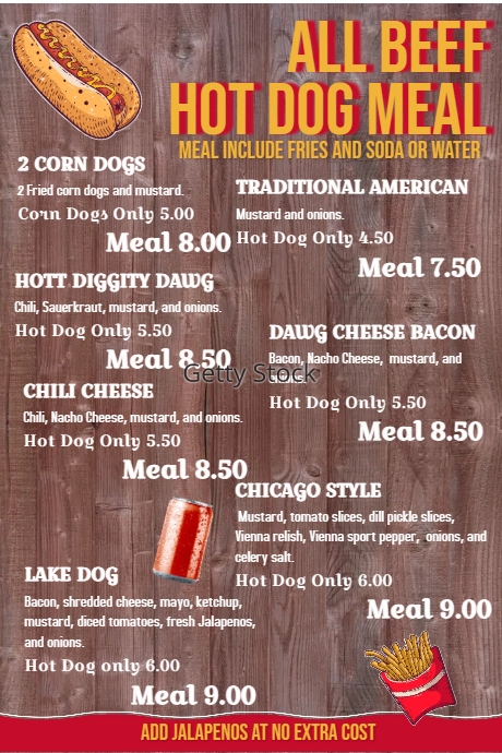 Snack Menu Design Template | PosterMyWall