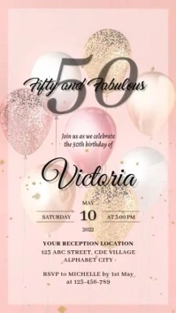Birthday Invitation Instagram Story template