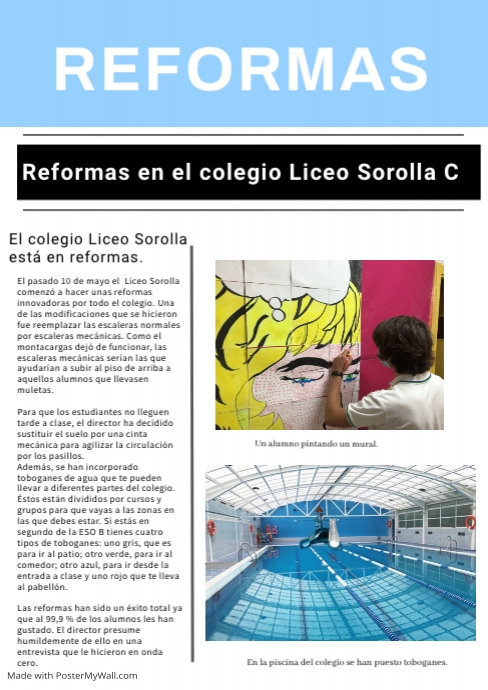 Copia de White and Pink Newspaper Layout | PosterMyWall