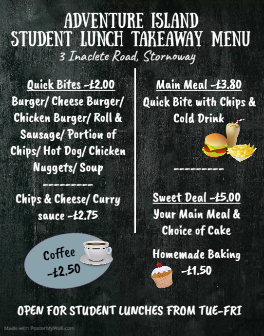 Menu Poster/Wallboard template