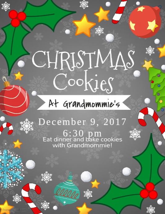 Copy of Christmas Cookie Flyer PosterMyWall