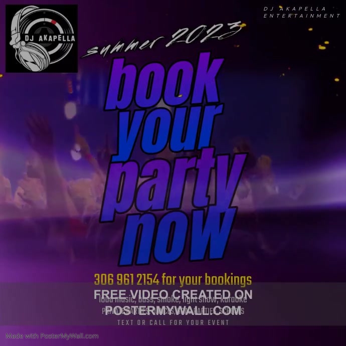 DJ Promotion Onlne Video Square (1:1) template