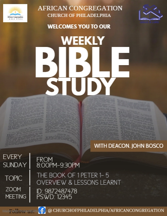 Bible Study Flyer (US Letter) template