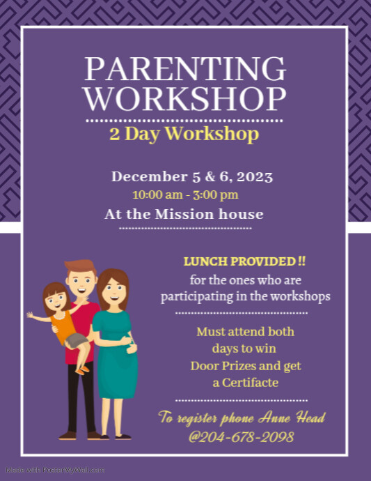 Online Parenting Classes Workshop Flyer (US Letter) template