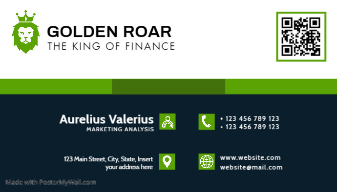 Green Finance Business Card Template