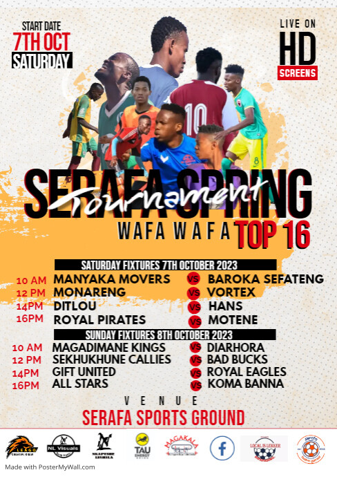 soccer tournament A4 template