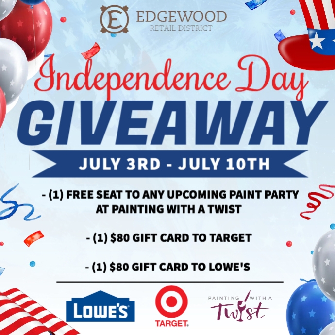 Indpendence Raffle Independance Day Giveaway (1) | PosterMyWall