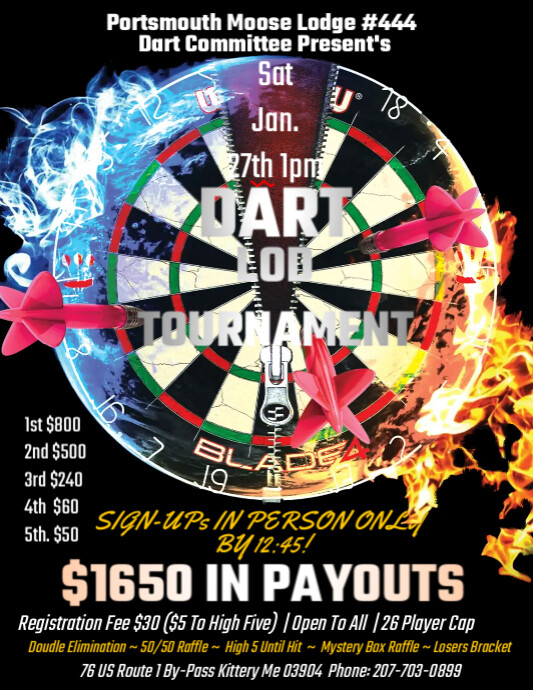 Darts tournament flyer template PosterMyWall