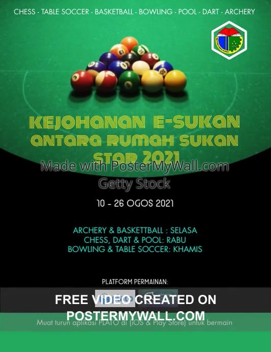 Copy of Billard Tournament Modern Video Flyer Templat | PosterMyWall