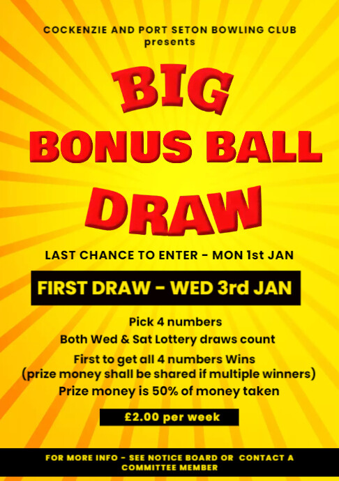 Big Bonus Ball Draw | PosterMyWall