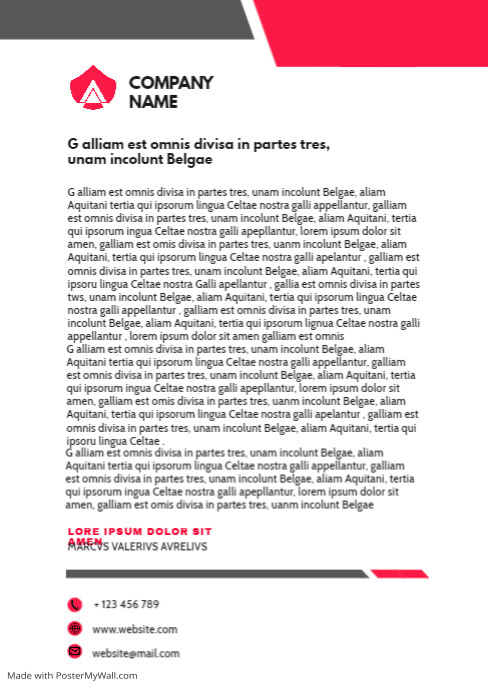 corporate letterhead template design