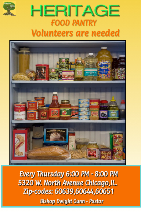 Heritage Food Pantry Poster template