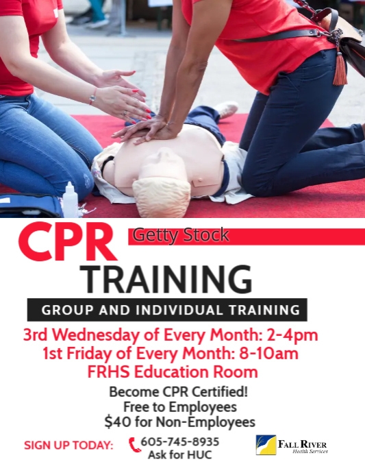 first aid and cpr training advertisement | PosterMyWall