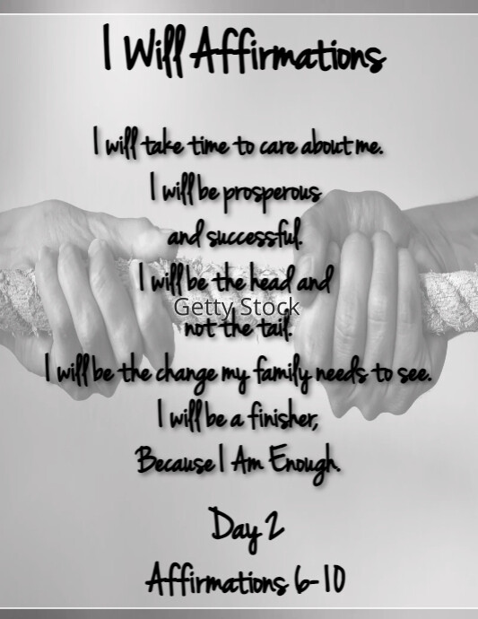 100 Affirmations Day 2 | PosterMyWall