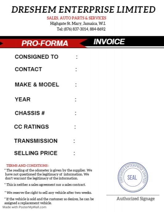 Copy of Copy of Copy of Invoice Template | PosterMyWall
