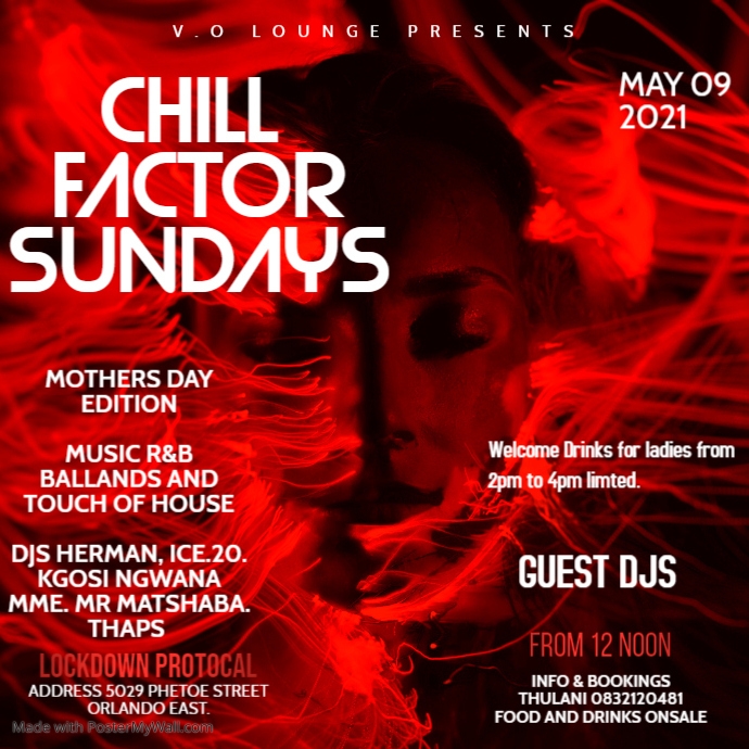 Ladies Night Red Instagram Party Banner template