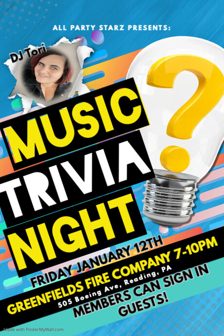 Trivia Signage Trivia Night Poster | PosterMyWall
