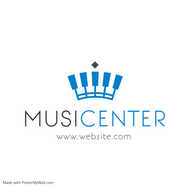 minimal keyboard icon logo blue and black col