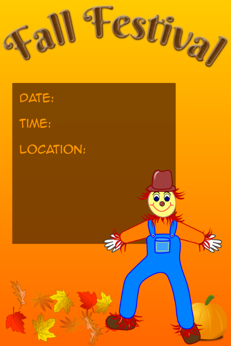 Fall Festival Poster template