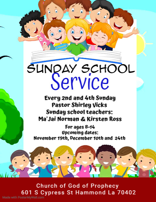 Children's Sunday school flyer | PosterMyWall