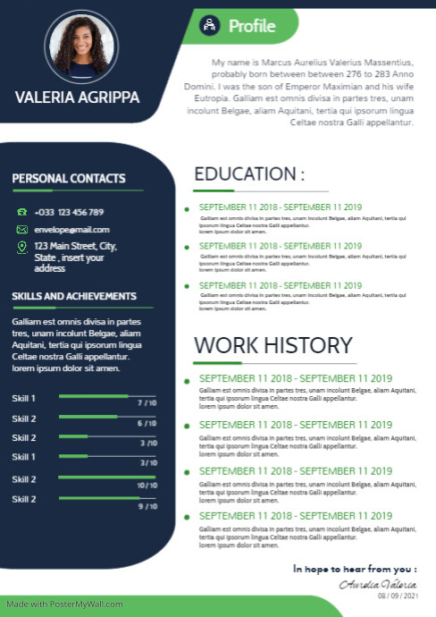 modern corporate cv colorful template design
