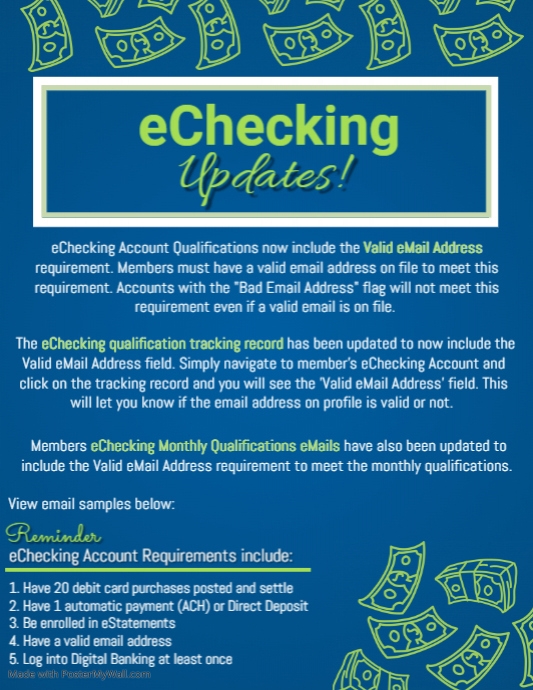1 eChecking Updates | PosterMyWall