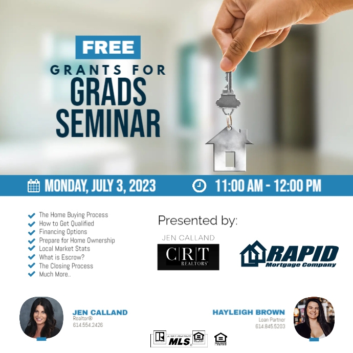 Grants for Grads Seminar Hayleigh Brown PosterMyWall