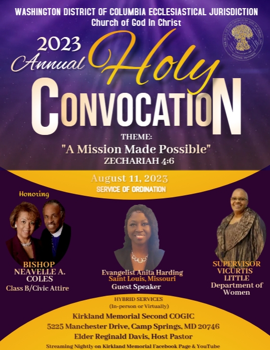 Holy Convocation Flyer | PosterMyWall