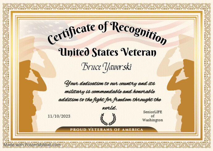 Veterans Recognition Certificate Template | PosterMyWall Veterans Recognition Certificate Template | PosterMyWall