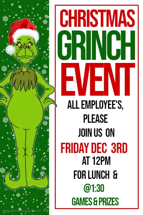 Copy of Christmas Grinch Party Poster | PosterMyWall