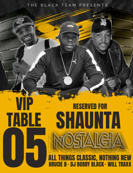 Table numbers/VIP | PosterMyWall