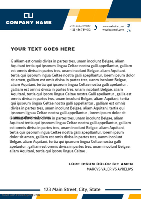 modern creative corporate letterhead design t