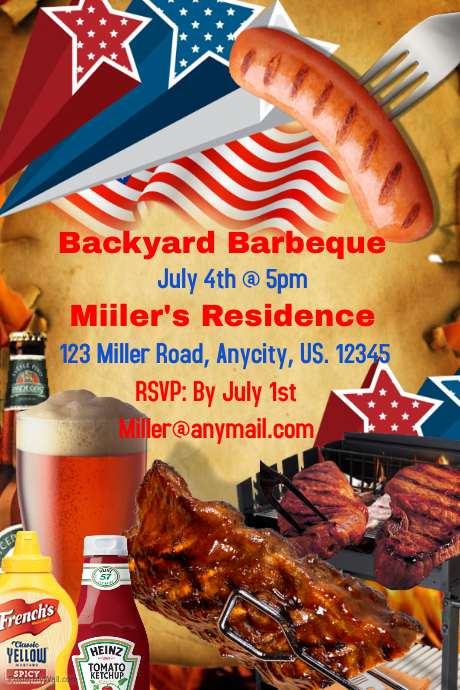 Babckyard Barbeque Template PosterMyWall Babckyard Barbeque Template PosterMyWall