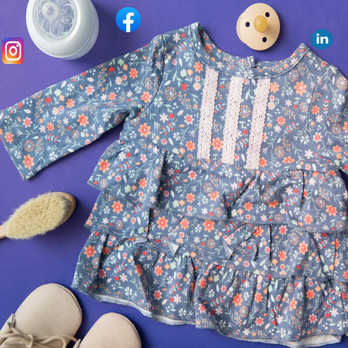 Baby's dress Instagram Post template