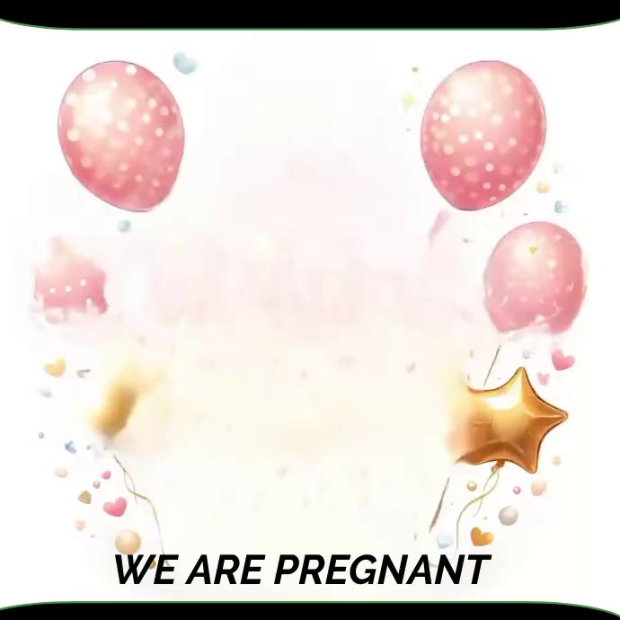 BABY, WE ARE PREGNANT! Square (1:1) template