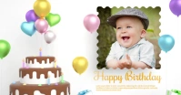 Baby and Cake Birthday ภาพที่แชร์บน Facebook template