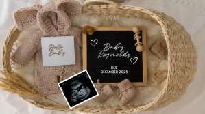 Baby Announcement Tampilan Digital (16:9) template