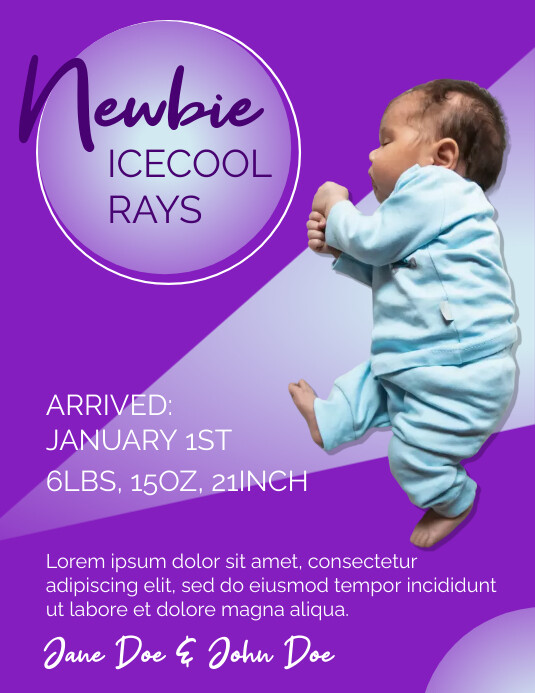 Baby Announcement Template PosterMyWall