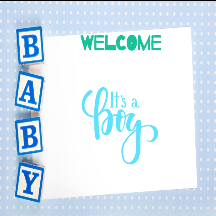 Copy of baby announcement poster | PosterMyWall