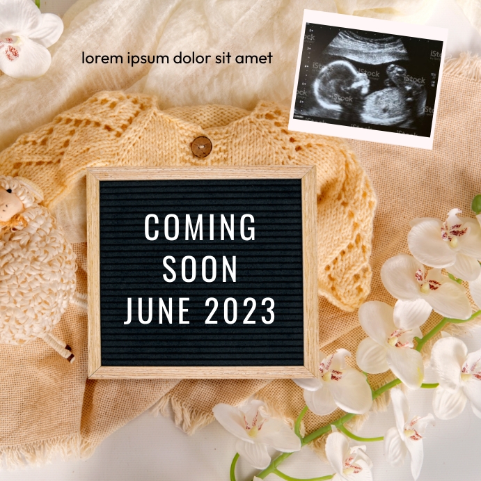 baby announcement template PosterMyWall