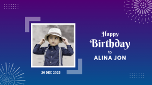 Baby Birthday Banner Template Twitter Post
