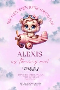 baby birthday shower reveal party invitation Poster template