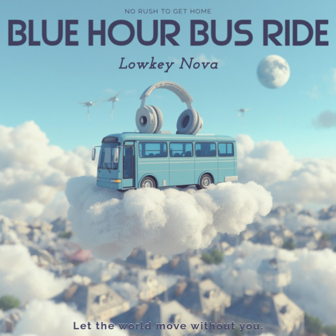 Baby Blue Lofi Rap 3d Cloudscape Album Cover Template | PosterMyWall