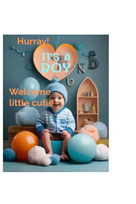 Baby boy birth Template | PosterMyWall