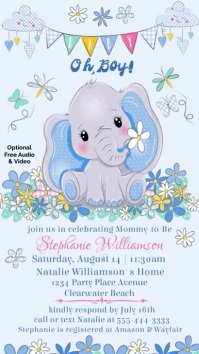 Printable Elephant Baby Shower Invitations Printable Elephant Baby Shower Invitations