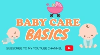 Baby care basics YouTube channel cover photo YouTube-Kanal-Coverfoto template