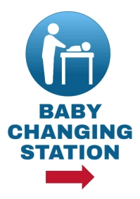Baby Changing Station Direction Sign Template Editable Printable Restroom Nursery Facility Poster A4