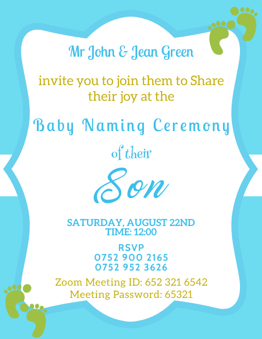 Baby Christening Ceremony Flyer template