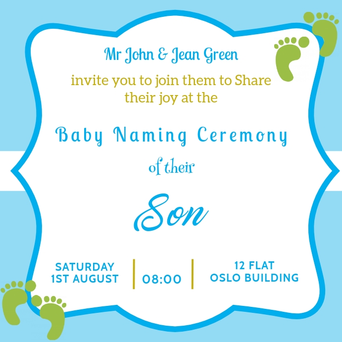 Baby Christening Ceremony Instagram Template