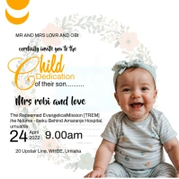 BABY CHRISTNING Square (1:1) template